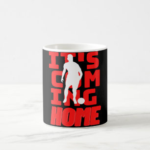 Taza De Café Silueta de futbolista que vuelve a casa