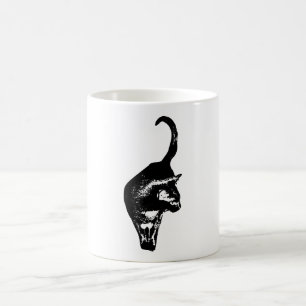 Taza De Café Silueta de gato audaz