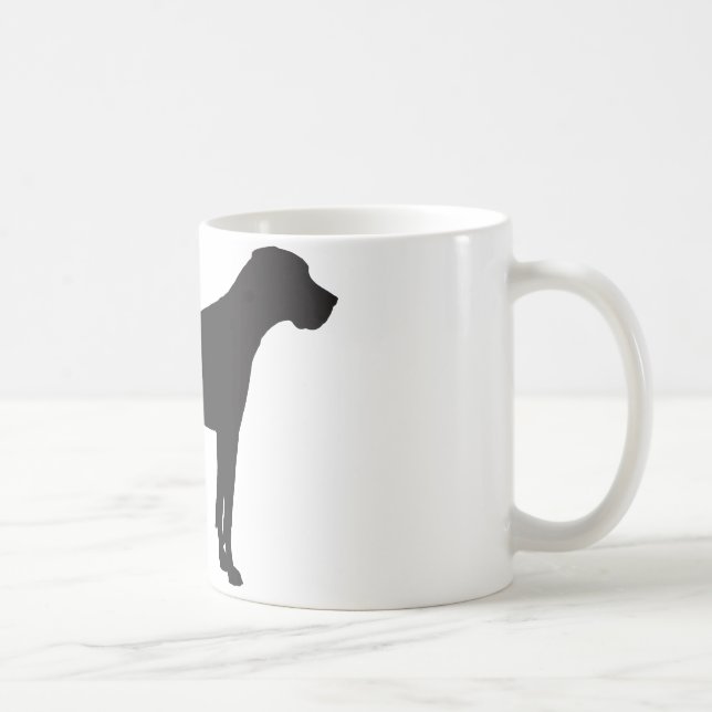 Taza De Café Silueta de great dane (Derecha)
