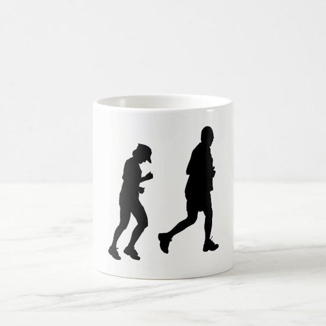 Taza De Café Silueta de jogging (Centro)