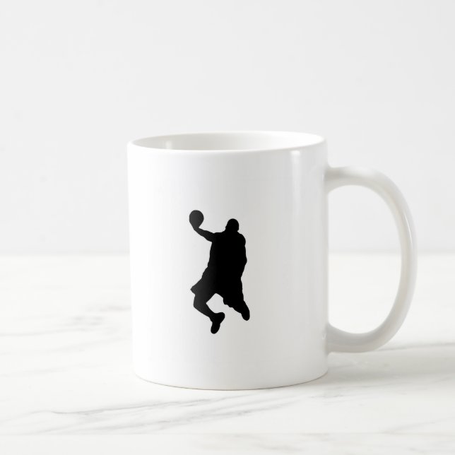 Taza De Café Silueta de jugador de slam dunk (Derecha)