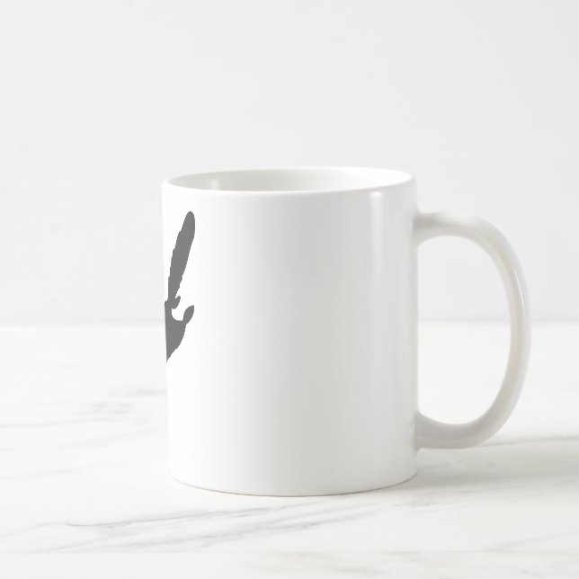 Taza De Café Silueta de la ardilla de vuelo (Derecha)