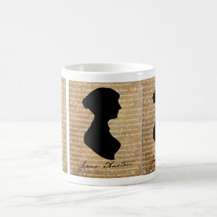 Taza De Café Silueta de la página de Jane Austen