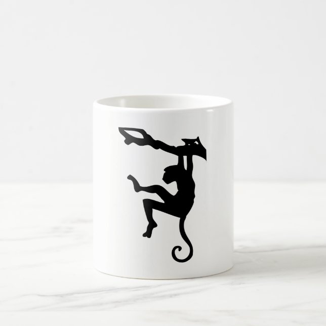 Taza De Café Silueta de mono (Centro)