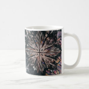 Taza De Café Silueta de patrón abstracto - Flor moderna artísti