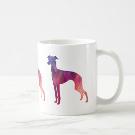 Taza De Café Silueta de patrón geográfico de Greyhound italiano