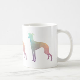 Taza De Café Silueta de patrón geográfico de Greyhound italiano
