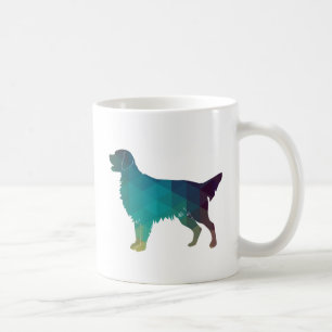 Taza De Café Silueta de patrón geométrico de Golden Retriever