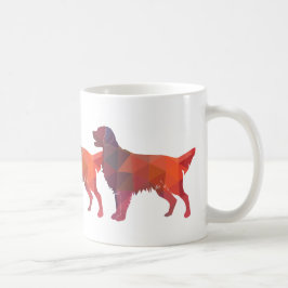 Taza De Café Silueta de patrón geométrico de Golden Retriever