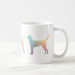Taza De Café Silueta de patrón geométrico del foxhound inglés