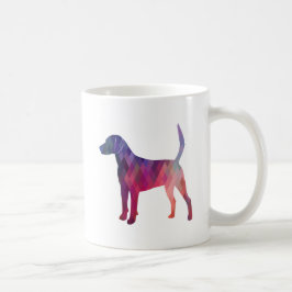 Taza De Café Silueta de patrón geométrico Harrier Hound Dog