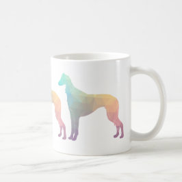 Taza De Café Silueta de patrón geométrico Saluki