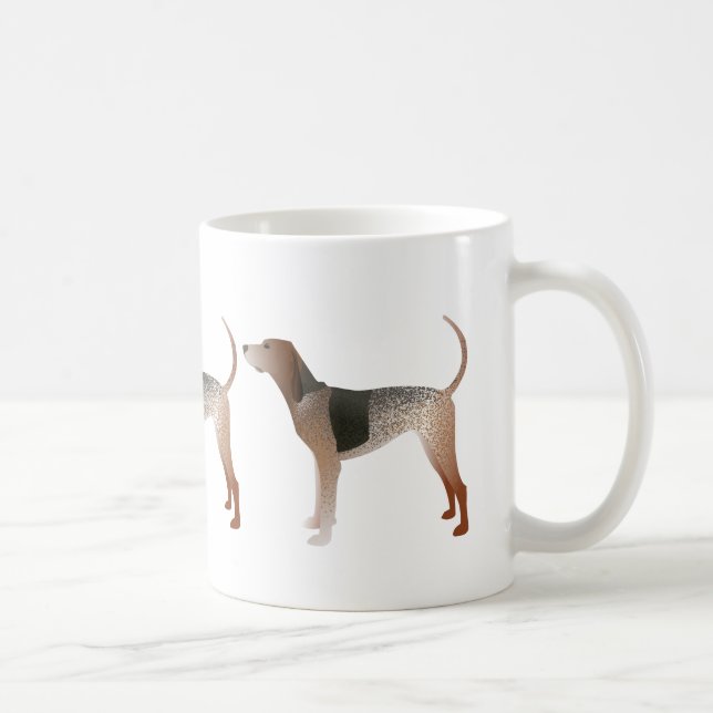 Taza De Café Silueta de perro de la colección inglesa estadouni (Derecha)