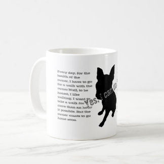 Taza De Café silueta de un perro sentado