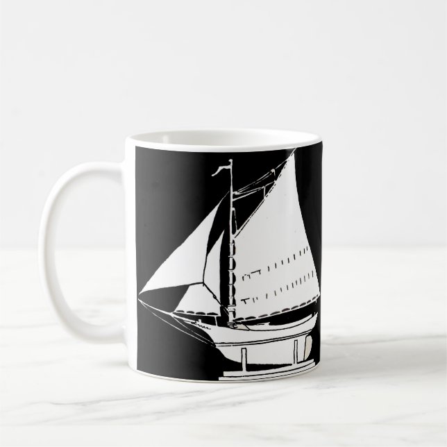 Taza De Café silueta de velero (Izquierda)