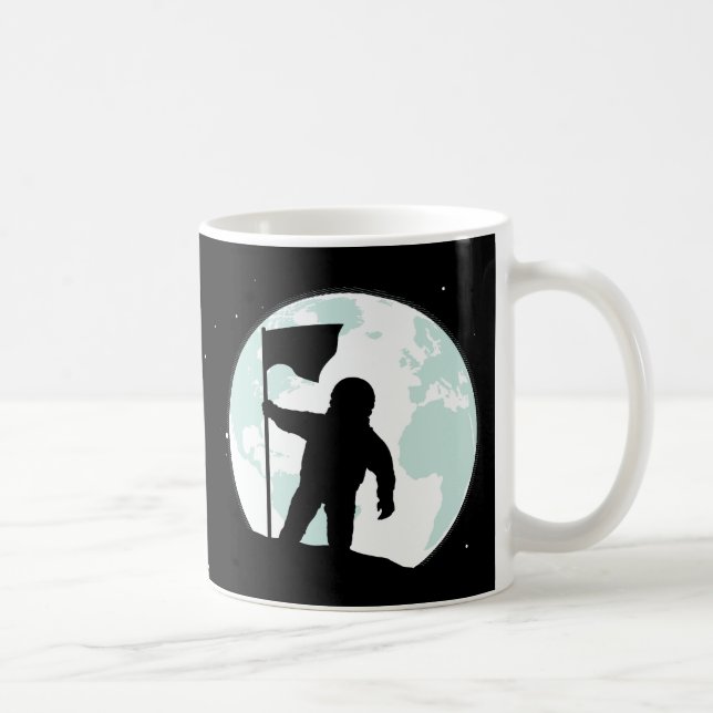 Taza De Café Silueta del astronauta (Derecha)