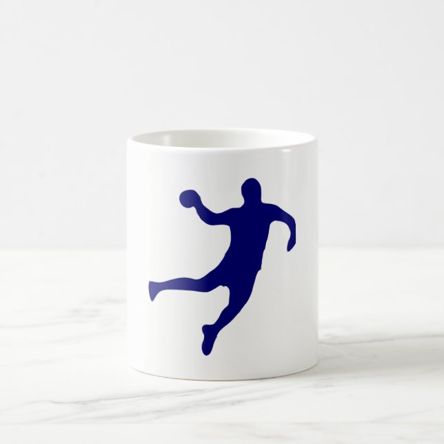 Taza De Café Silueta del balonmano (Centro)