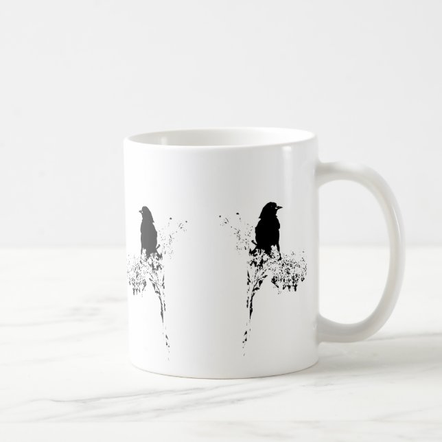 Taza De Café Silueta del pájaro (Derecha)