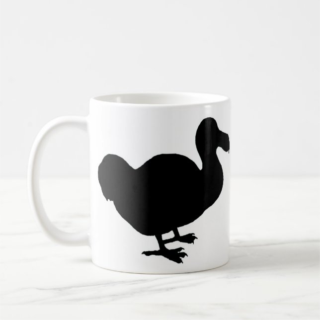 Taza De Café Silueta del pájaro del Dodo (Izquierda)