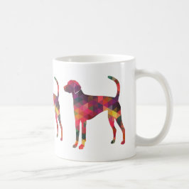 Taza De Café Silueta del patrón geográfico de Foxhound estadoun