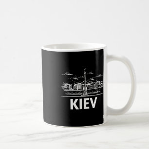 Taza De Café Silueta del perfil urbano de la ciudad de Kiev Ucr