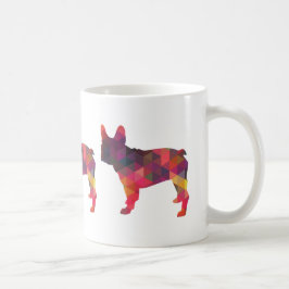 Taza De Café Silueta geométrica de color Bulldog francés