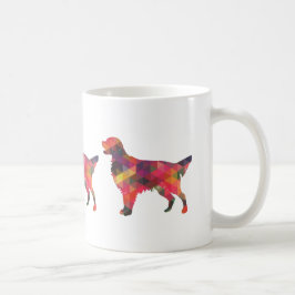 Taza De Café Silueta geométrica de perro recuperador plano