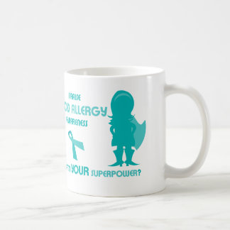 Taza De Café Silueta verde azulada de la conciencia de la