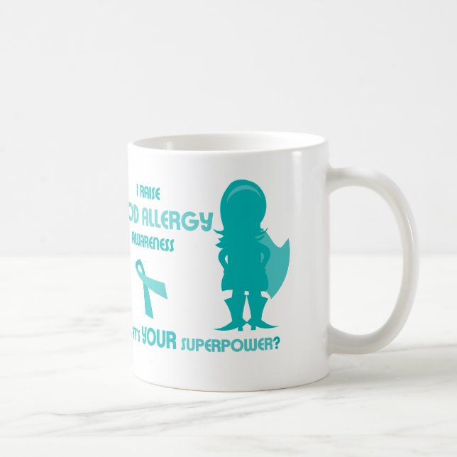 Taza De Café Silueta verde azulada de la conciencia de la (Derecha)