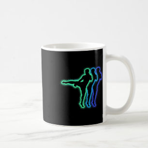 Taza De Café Siluetas de artes marciales de Kickboxer hombres n