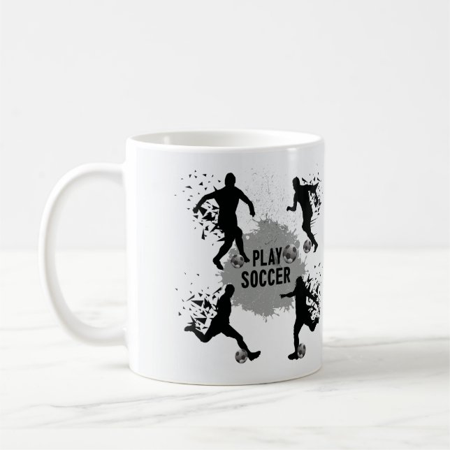Taza De Café Siluetas de fútbol de Guay Play (Izquierda)