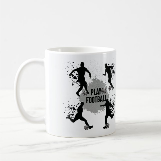 Taza De Café Siluetas de fútbol de Guay Play (Izquierda)