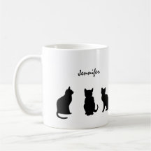 Siluetas de gatos negros personalizadas