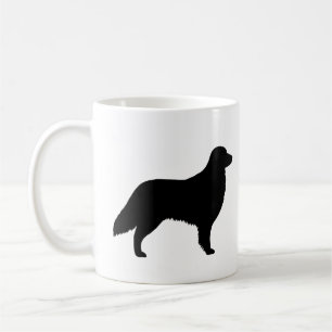 Taza De Café Siluetas de raza de perro de recuperación plana