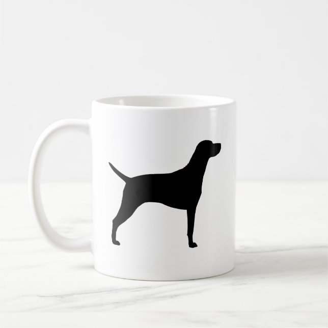 Taza De Café Siluetas de raza de perro de Vizsla (Izquierda)