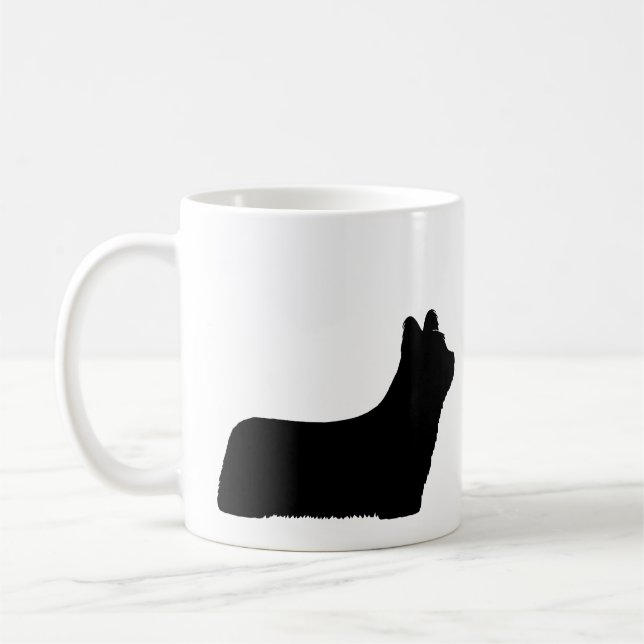 Taza De Café Siluetas de raza de perro Skye Terrier (Izquierda)