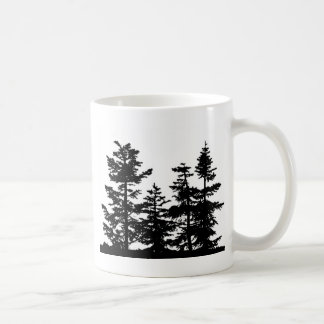 Taza De Café Siluetas del árbol