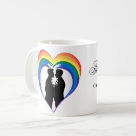 Taza De Café Siluetas gays elegantes.