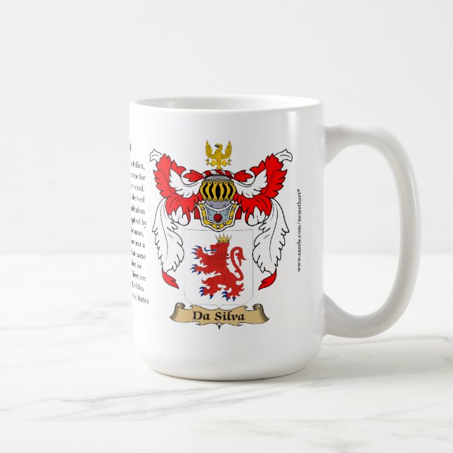Taza De Café Silva de DA, el origen, el significado y el escudo (Derecha)