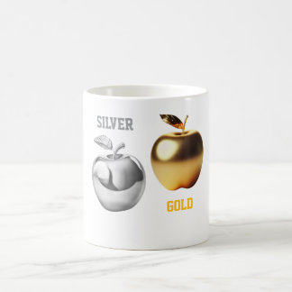 Taza De Café Silver and gold apple Mug