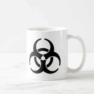 Taza De Café Símbolo amonestador del Biohazard internacional