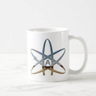 Taza De Café Símbolo atómico ateo de Logidea
