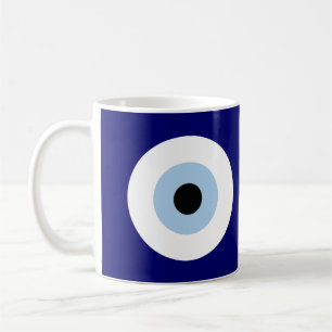 Taza De Café Símbolo azul malvado Ojo Buena suerte y protección