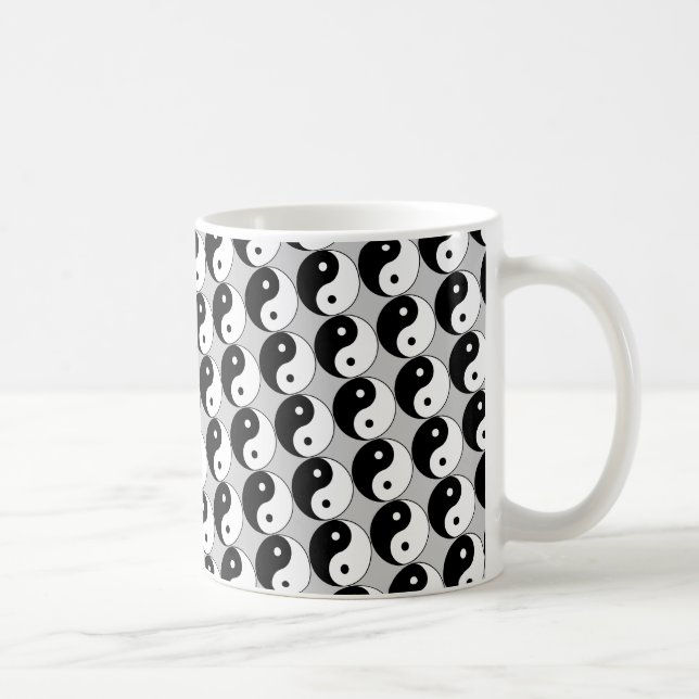 Taza De Café Símbolo blanco negro Yang (Derecha)
