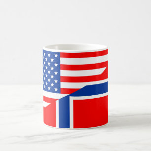 Taza De Café símbolo de América de la bandera del país de lo