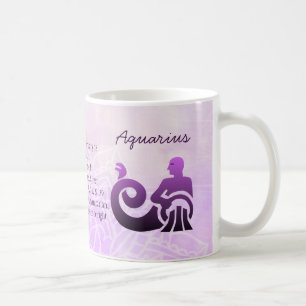 Taza De Café Símbolo de astrología púrpura del Rótulo zodiaco A