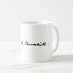 Taza De Café símbolo de autógrafo de la firma de Winston Church