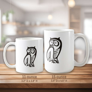 Taza De Café Símbolo de búho negro