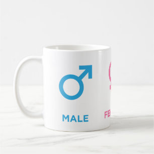 Taza De Café Símbolo de codificador masculino femenino Regalo d