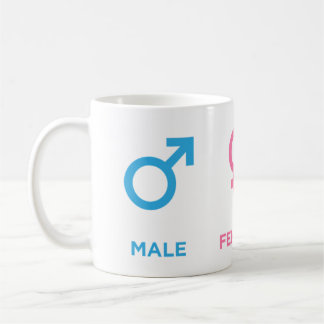 Taza De Café Símbolo de codificador masculino femenino Regalo d